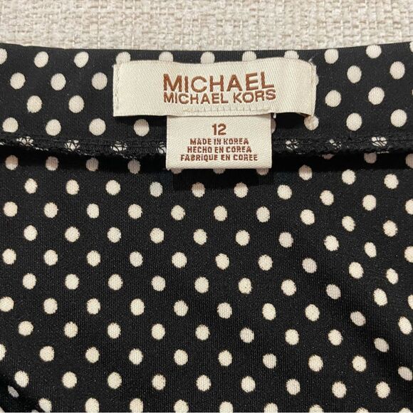Michael Kors 12 black skirt w/off white dots. - Picture 6 of 6